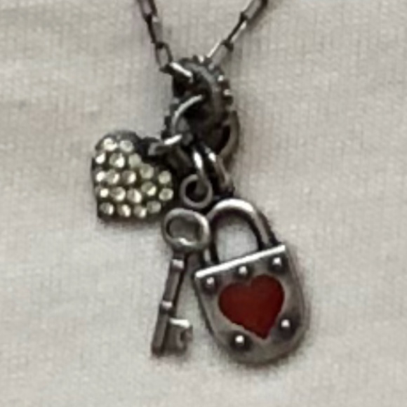 Blue Ruby-Catherine Popesco France Necklace with charms pendent. NWT.. - Picture 3 of 3